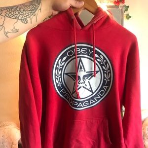 Obey Large Red Hoodie